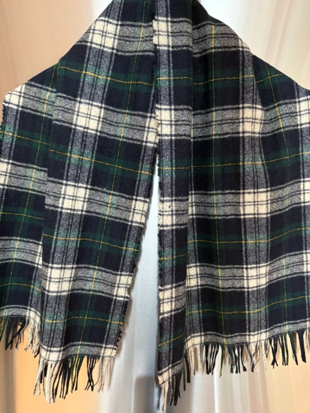 Vintage Pendleton Wool Plaid Scarf